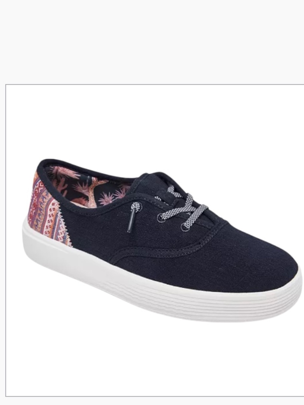 Hey Dude Conway Craft Linen Casual Sneakers from Finish Line, Navy, Size 7, NWT